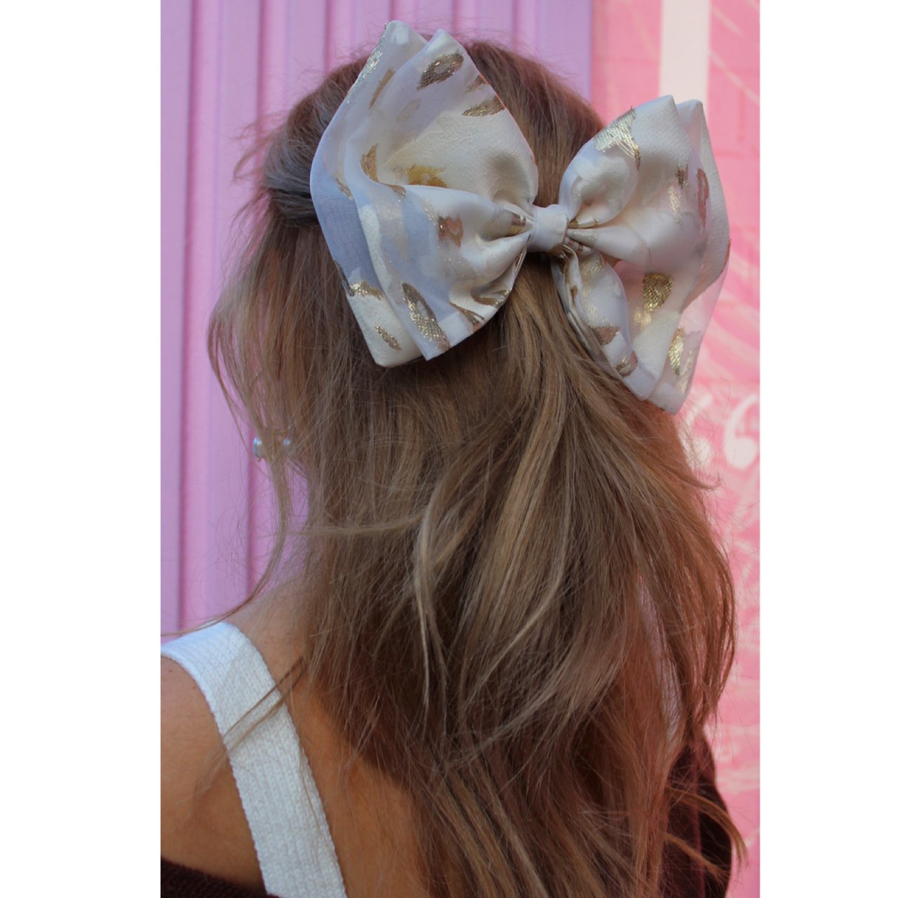 Milky Double Bow Fiyonk Toka