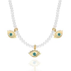 Small Evil Eye İnci Kolye