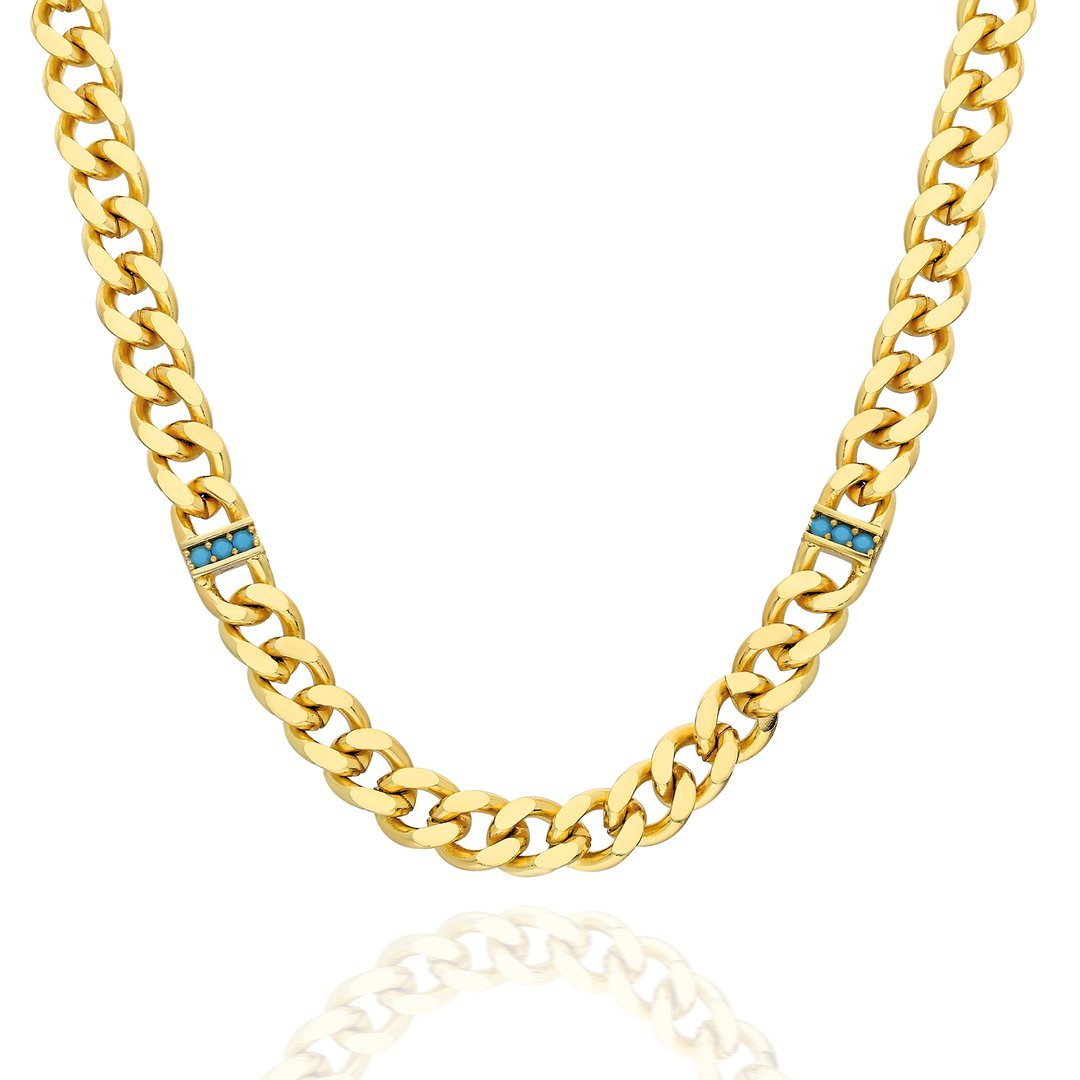 Chain Turkuaz Kolye