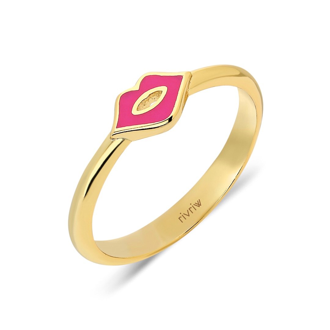 Kiss Ring Pembe Dudak Yüzük