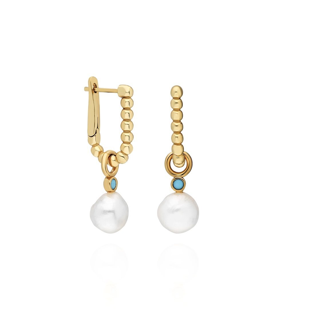 Pearl Turkuaz İnci Küpe