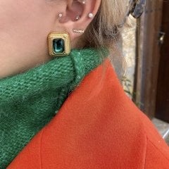 Coco Gold Mavi Küpe