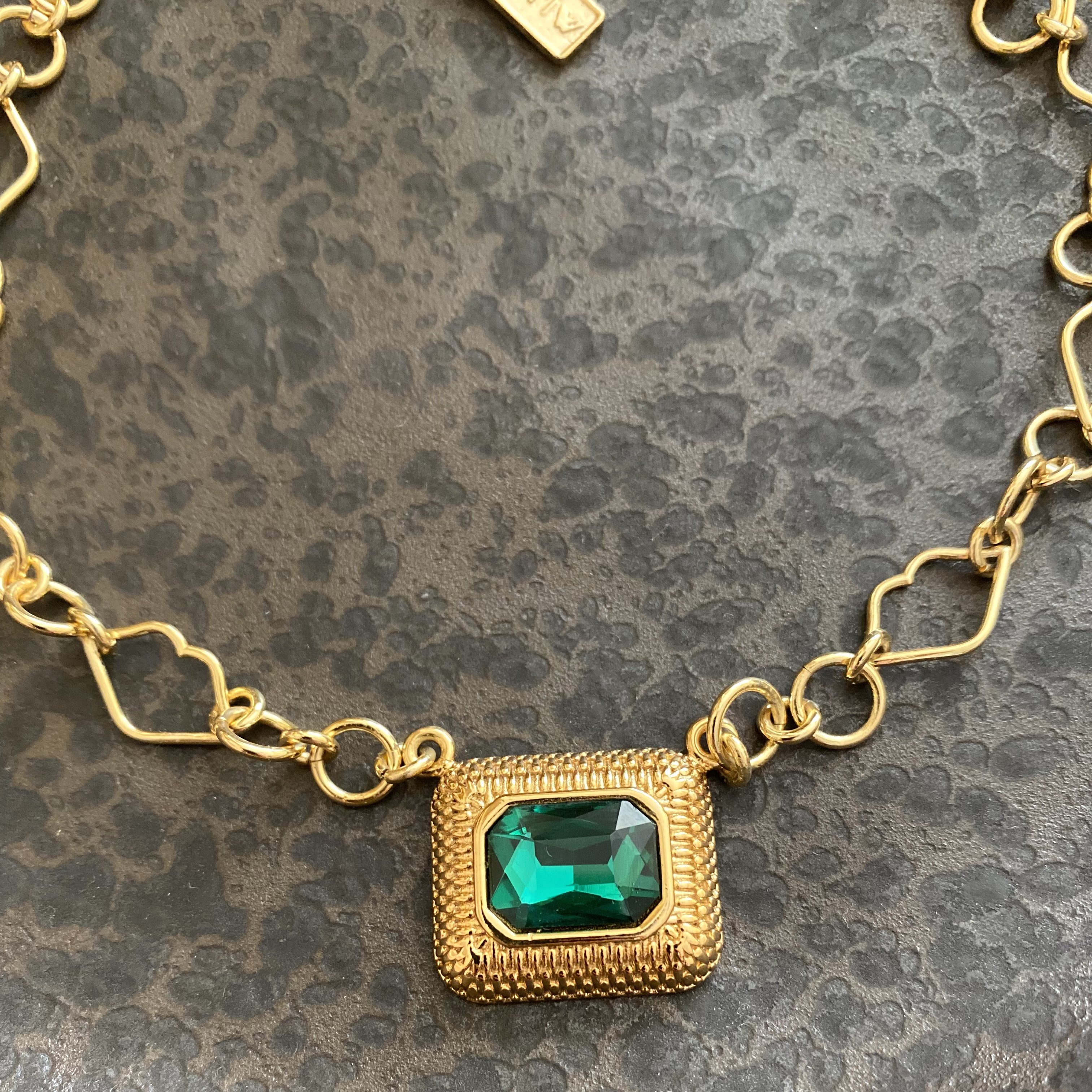 Coco Gold Yeşil Kolye