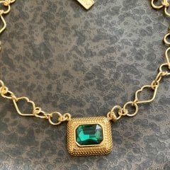 Coco Gold Yeşil Kolye