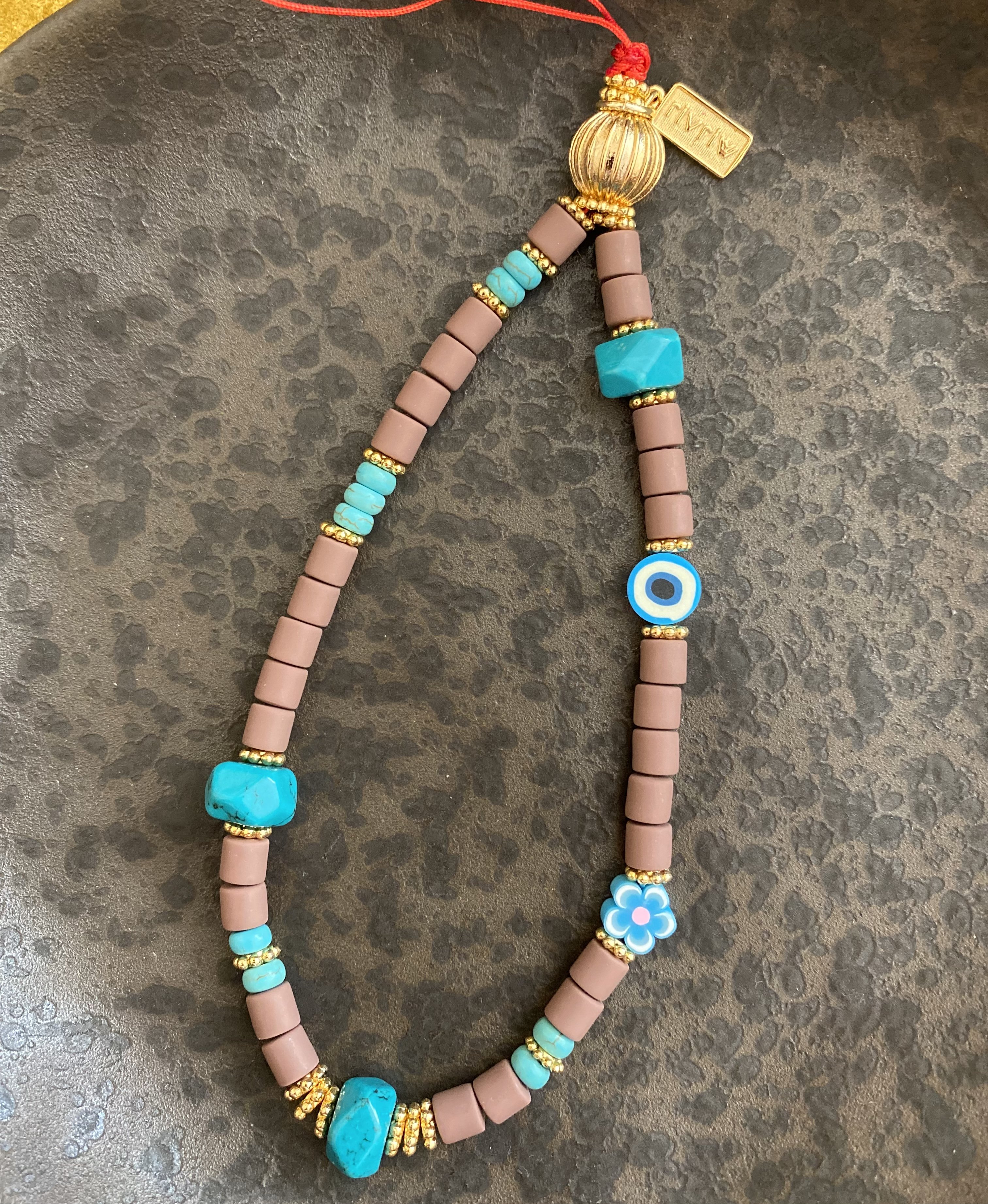 Turquoise Telefon Charm