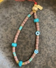Turquoise Telefon Charm