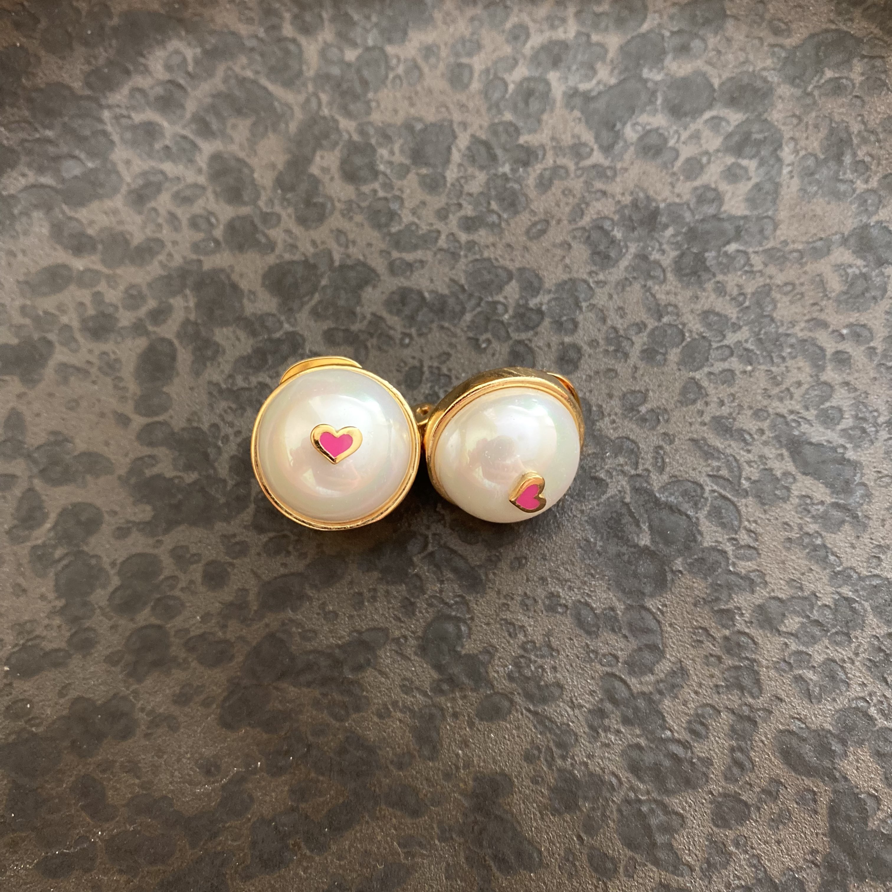 Pink Sweet Heart İnci Küpe