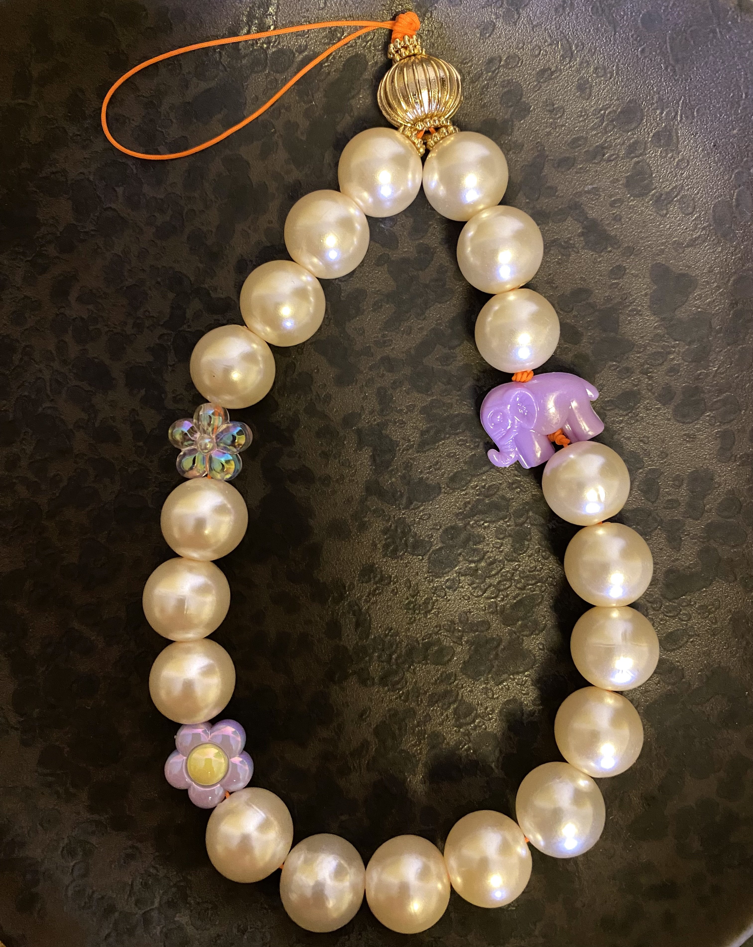 Purple Elephant Telefon Charm