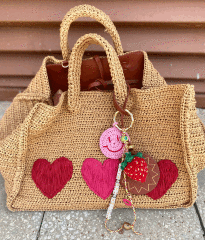 Pink Smile Bag Charm Anahtarlık